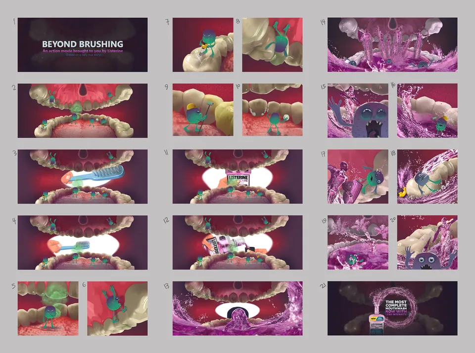 Art Direction – Listerine — Storyboard