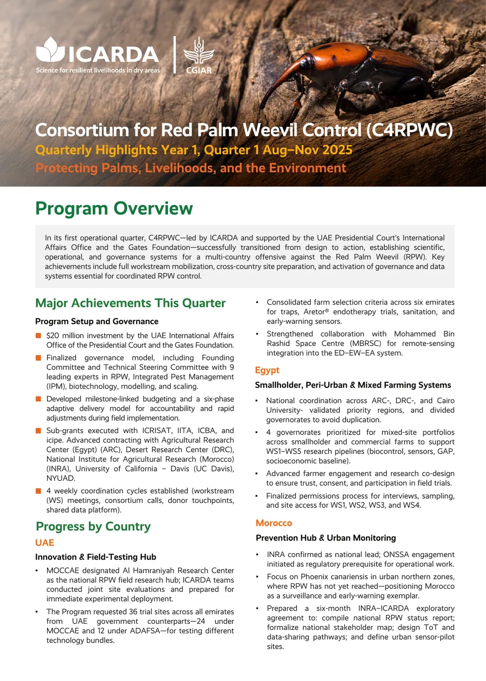 Brochure Design – ICARDA — ICARDA TwoPage, page 1