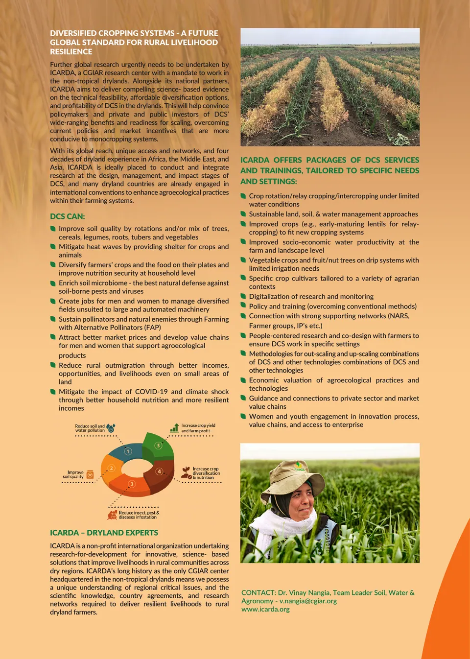 Brochure Design – ICARDA — ICARDA's Diversified Cropping Systems Printing Version, page 2