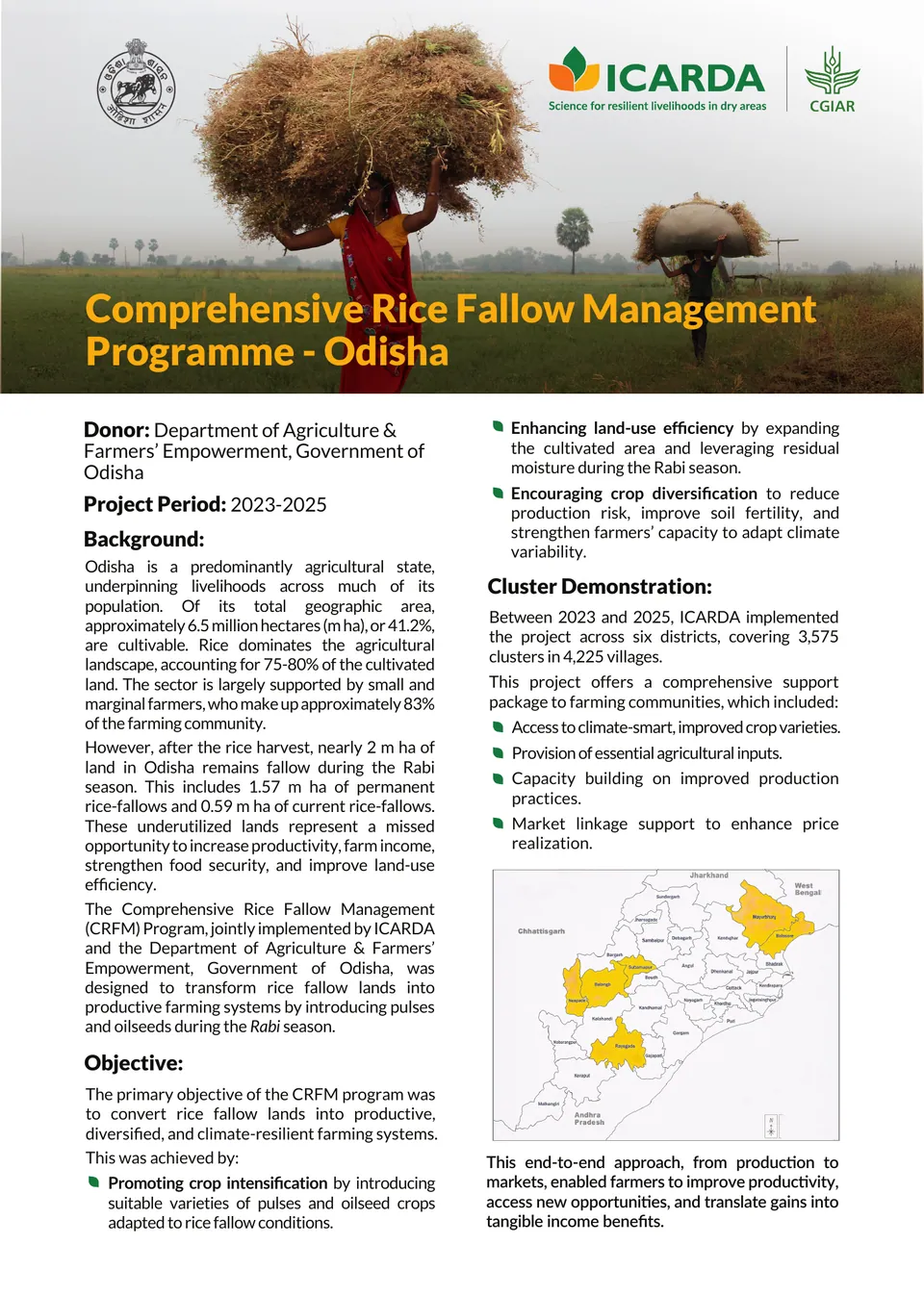 Brochure Design – ICARDA — ICARDA CRFM Project, page 1