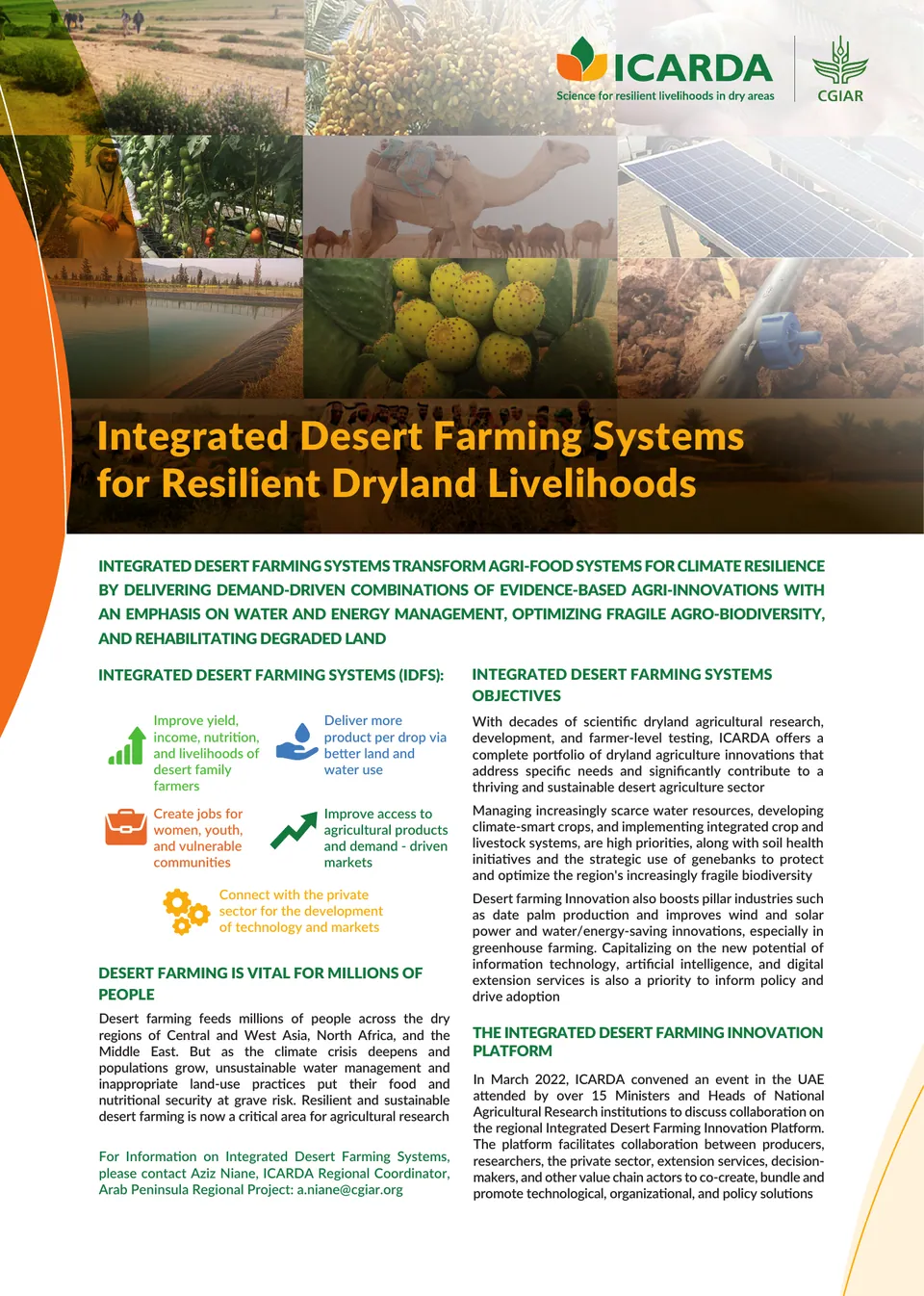 Brochure Design – ICARDA — OP IDFS Draft Oct22JP Printing Version, page 1