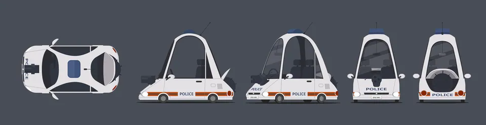 Concept Art – Vehicle Design — Police Vehicle ModelSheet